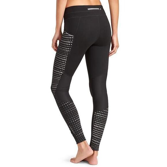Athleta Reflective Be Free Tight Full Length Leggings Mid Rise Black Small - Picture 2 of 11